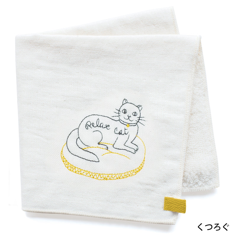 my days 刺繍ハンカチ