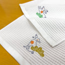 【生産終了につき割引中】卯（うさぎ）・干支ワッフルふきん
