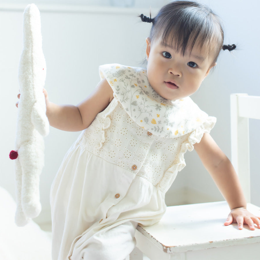 6重ガーゼサークルスタイ（ボタニカル）