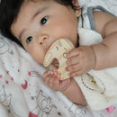 ヒノキの歯固め（オーガニックミニハンカチ付き）