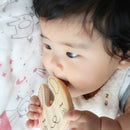 ヒノキの歯固め（オーガニックミニハンカチ付き）