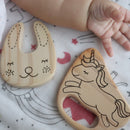 ヒノキの歯固め（オーガニックミニハンカチ付き）