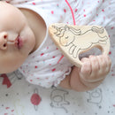 ヒノキの歯固め（オーガニックミニハンカチ付き）