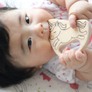 ヒノキの歯固め（オーガニックミニハンカチ付き）