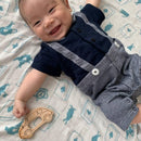 ヒノキの歯固め（オーガニックミニハンカチ付き）