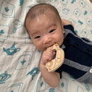 ヒノキの歯固め（オーガニックミニハンカチ付き）