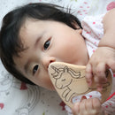 ヒノキの歯固め（オーガニックミニハンカチ付き）