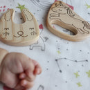 ヒノキの歯固め（オーガニックミニハンカチ付き）