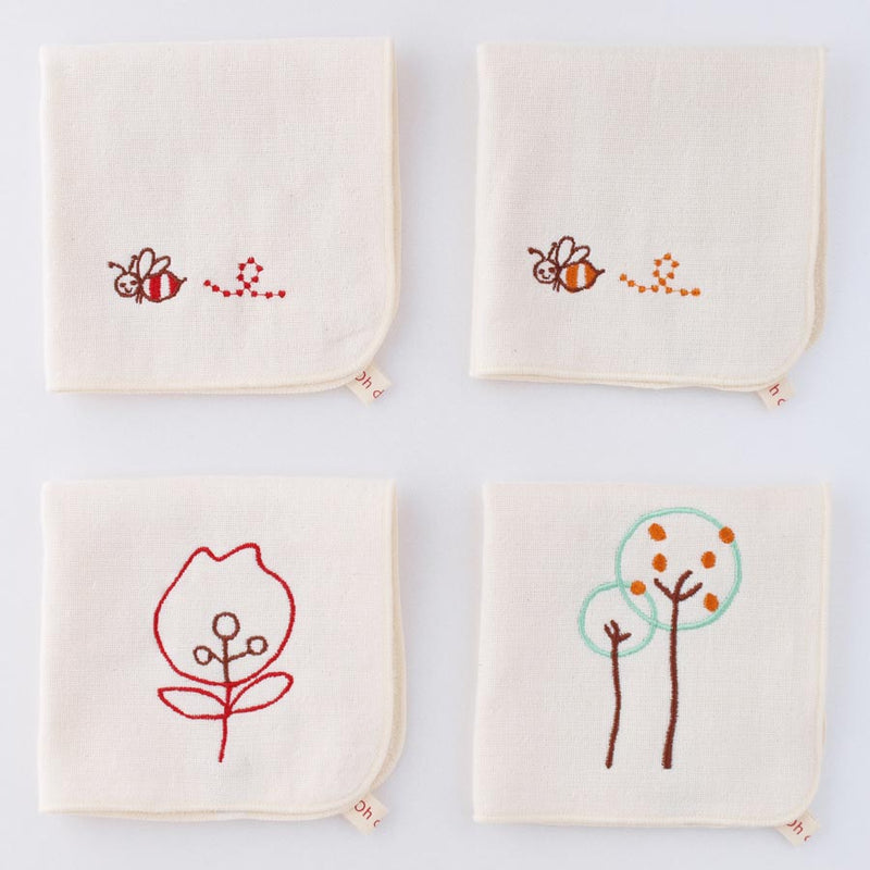 Embroidery gauze handkerchief