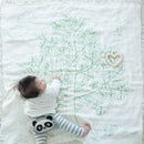 おくるみ3重ガーゼケット（月齢おくるみ／アップルツリー）