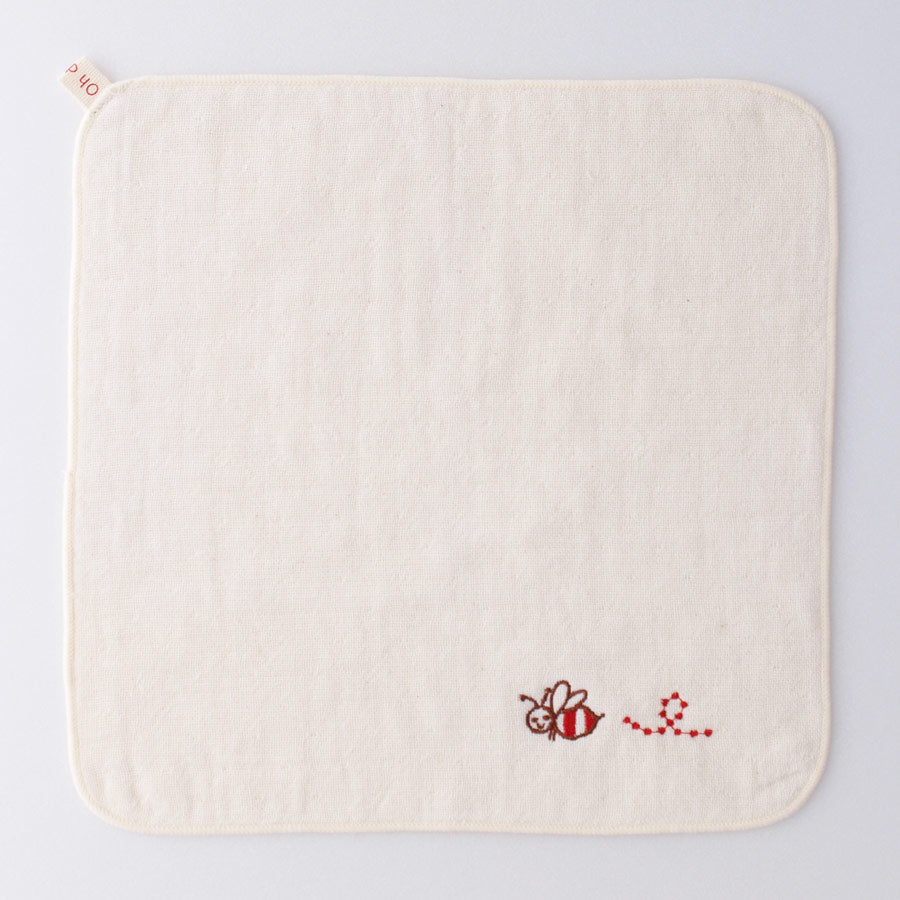 刺繍ガーゼハンカチ