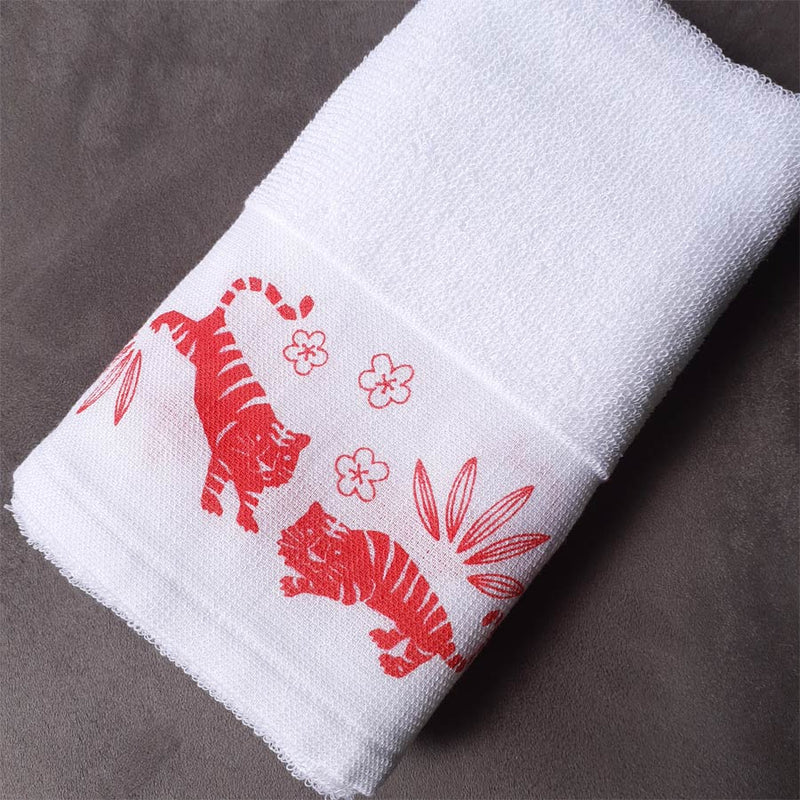 2 color stitch face towel