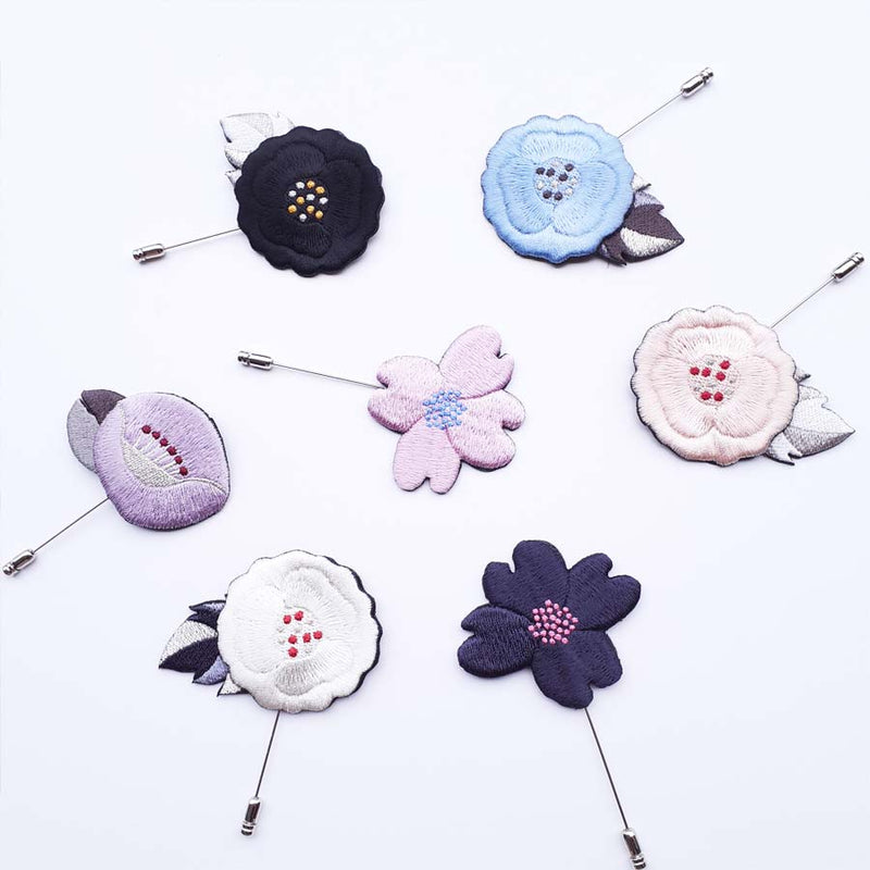 刺繍ピンブローチ