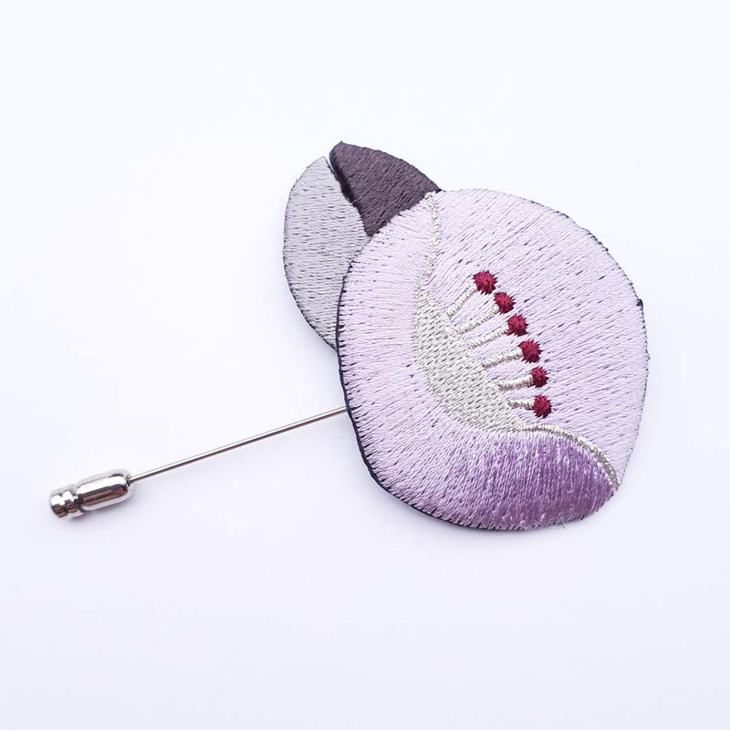 刺繍ピンブローチ